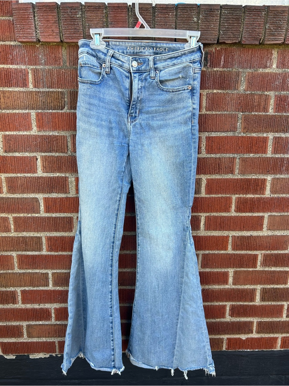 American Eagle Outfitters Light Wash High-Rise Flare Jeans